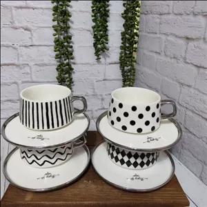 فنججون ونعلبکی چایخوری دسته سیلور