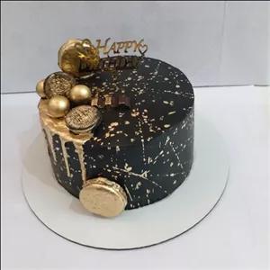 کیک رنگی (کیک مشکی وطلایی)یه کیک شیک مخصوصا خوش سلیقه ها