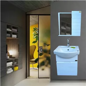 فول ست روشویی سفید دیواری با سنگ الپ و آینه باکس (پس کرایه)