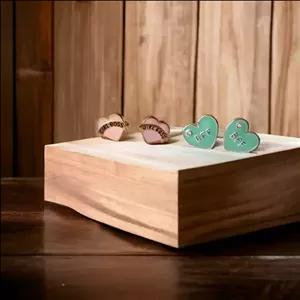 پک گوشواره میخی طرح قلب صورتی و آبی کالکشن best friend برند آی ام آمریکایی کد M293