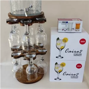 کلمن شیشه ای دو طبقه آبگز (طرح ترکدار)
