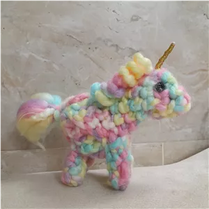 اسب تک شاخ پونی کوچولو قلاب بافی نرم و بی خطر