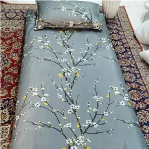 ست روتشکی وروبالشتی طرح شکوفه طوسی 