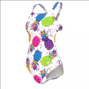 مایو شنا زنانه طرح آناناس مدل اسلیپ رنگ سفید لایف،life