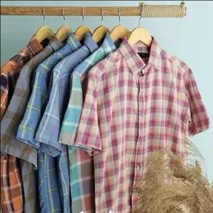 پیراهن آستین کوتاه چهارخونه مردانه مارک پولو در 10 رنگ مختلف و سایز بندی ازMتا2XLپیراهن آستین کوتاه پولو چهار خونه ای 