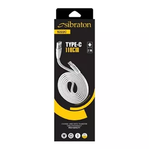  کابل شارژ تایپ سی فلت سیبراتون 110 سانتی مدل  Sibraton S222C