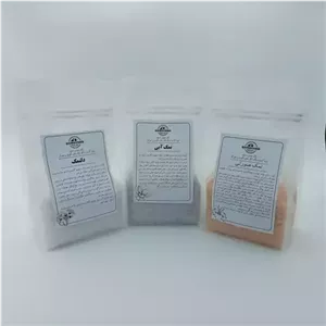 نمک صورتی و دل نمک و نمک آبی شکری دماوند - بسته 3 عددی- هر بسته 1000 گرم مناسب فشار خون و بیماری قلبی و دیابت و تیروئید