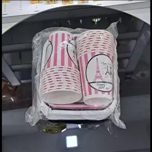 بشقاب دختر پاریس و لیوان دختر پاریس - 20 عدد