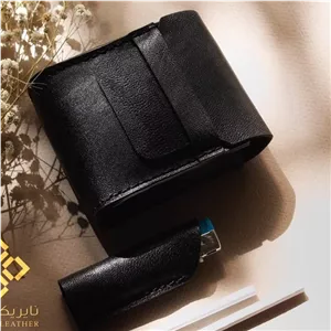 باکس سیگارو جا فندکی با چرم گاو قابل سفارش در رنگ های مختلف
