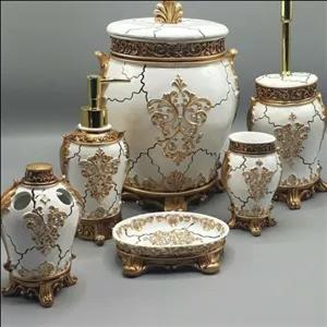 ست سرویس بهداشتی فوق لوکس مدل سلطنتی برند اذین ست - رنگ خاص - جنس رزین