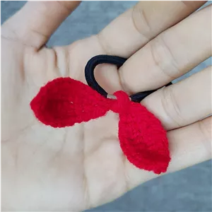 کش موی سر کوچک بافتنی کاردست مدل پاپیون