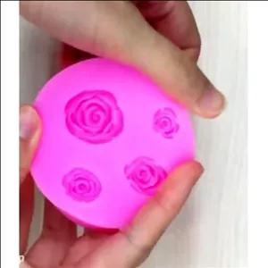 مولد و قالب فوندانت بهگز مدل گل رز 4 تایی ریز