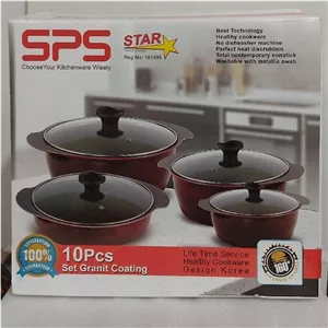 سرویس قابلمه 10 پارچه گرانیتی SPS استار ارسال رایگان