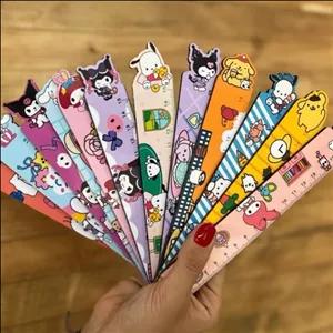 خط کش چوبی 15 سانتی طرح کرومی و دوستان برند چوبینا