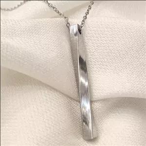 پلاک زنجیر مکعب عشق نقره ای 