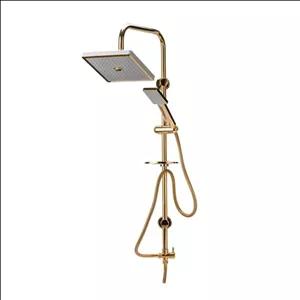 دوش حمام رسوب گیر دکمه ای شیرآلات آریس مدل دیاکوطلایی