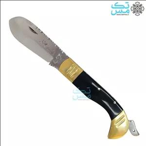 چاقوی دنده ای تیغه بادامی فولادی استاد رشید نیا 005