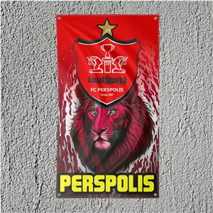 پرچم پرسپولیس طرح 2 ساتن ضخیم قابل شستشو پسکرایه