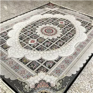 فرش 6 متری نقشه مانلی رنگ سرمه ای 700 شانه (ارسال رایگان)