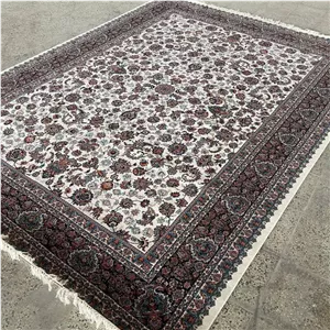 فرش 12 متری نقشه گلریز رنگ کرم 700 شانه (ارسال رایگان)