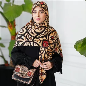 روسری (یا شال) تک طرح کاشی اسپادانا روسری نخی قواره 130