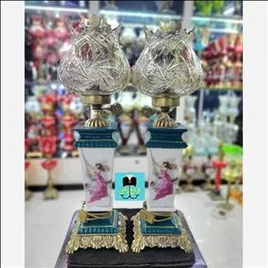 چراغ لامپا ایتالیایی با  لاله کریستال کد 510 (پس کرایه)