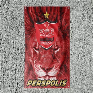 پرچم پرسپولیس طرح 9 ساتن ضخیم قابل شستشو قابل شستشو