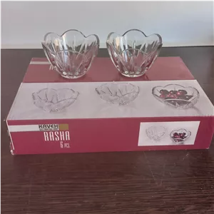 کاسه ماستی بلور کاوه طرح لاله شش عددی راشا