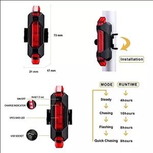چراغ عقب دوچرخه شارژی مدل خطی 