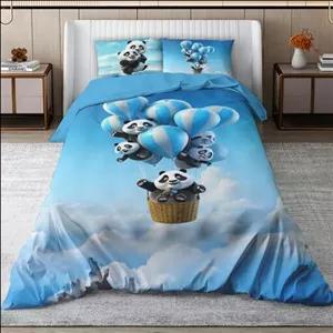 سرویس روتختی دونفره طرح پاندا پسرانه پارچه میکرو ترک کد G102 ( ارسال پس کرایه )