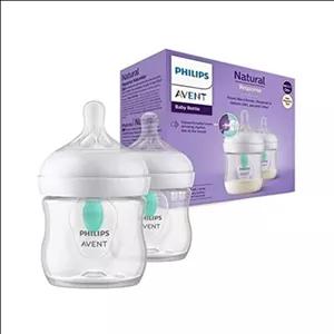 شیشه شیر نچرال 125 میلی لیتر2تایی همراه با سوپاپ Airfree فیلیپس اونت PHILIPS AVENT سری Response مدل SCY670/02