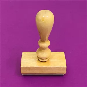 پایه مهر چوبی ظریف دسته بلند 5 در 3یا 2 سانت