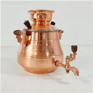 سماور رو گازی مسی 3 لیتری ارتفاع 25 سانت
