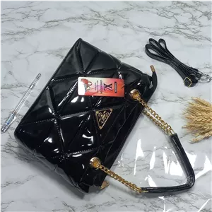 کیف زنانه پرادا رینگ دارورنی جنس ورنی 