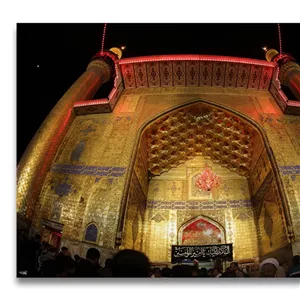 پرچم مخمل طرح ایوان نجف کد 6855 سایز 400X280