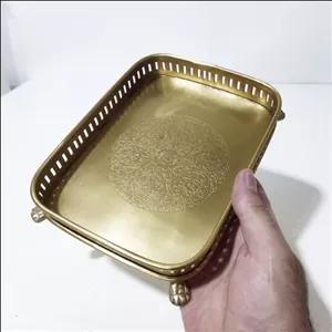 باقلوا خوری و شیرینی خوری برنجی هندی مدل مپکو و آنتیک با سطح کیفیتی درجه یک مناسب استفاده دائم و قابل شستشو و بسیار زیبا 