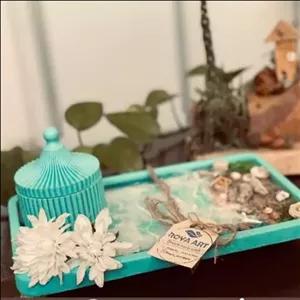 سینی طرح دریا همراه با قندان 