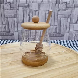 ظرف جای عسل پیرکس و بامبو