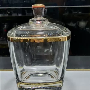 قندان لبه طلایی استرلینگ 