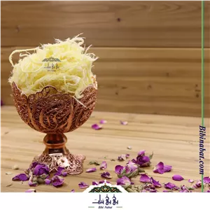 پشمک زعفرانی حاج خلیفه علی رهبر