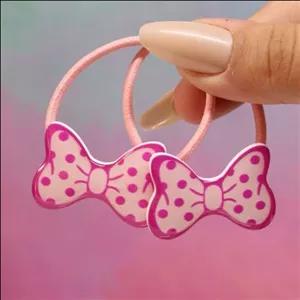 کش پاپیون  رزینی رنگی 