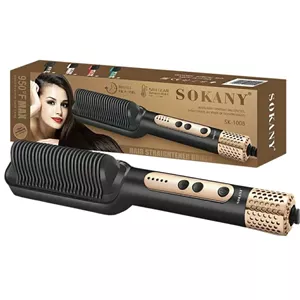 برس حرارتی مو سوکانی مدل SOKANY SK-1008 حرفه ای صفحه سرامیکی