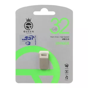 فلش 32GB USB2.0 Queen Unique نقره ای گارانتی مادام العمر 