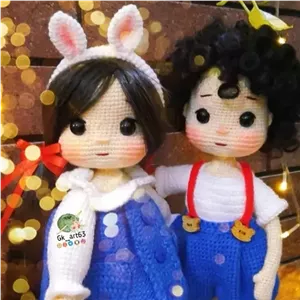 عروسک دستبافت خواهر و برادر لنا و لوکا
