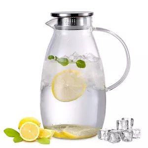 پارچ پیرکس مدل ساده برند Deli گنجایش 2.6 لیتر دربدار