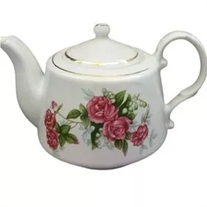 قوری گل سرخی آنتیک سایز کوچک