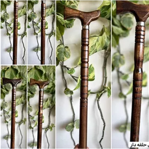 عصا چوبی منبت حلقه دار درجه یک 