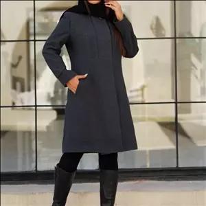 پالتو فوتر یقه ایستاده نگین دار