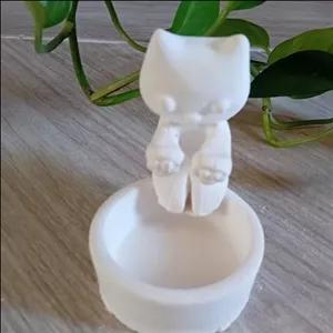 بیس خام جاشمعی گربه / جاشمعی کیوت/ جا شمعی فانتزی/جا وارمر پی