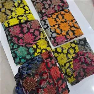 حریر نگین کاری گل ابریشم مثل ماه بدرخشید جذاب وشیک 